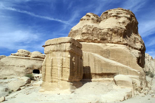Cielo e roccia a Petra — Foto Stock