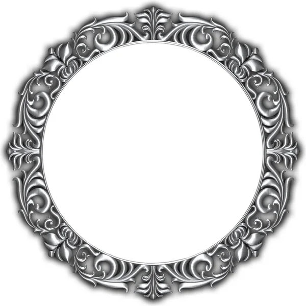 Zilver frame geïsoleerd — Stockfoto