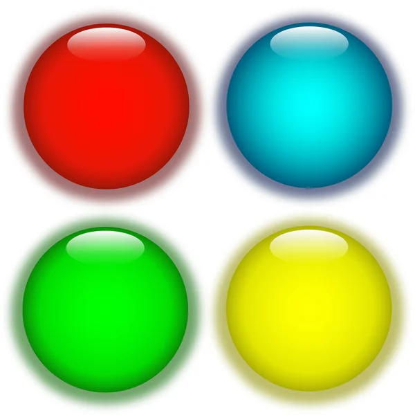 Botões de aqua coloridos — Fotografia de Stock