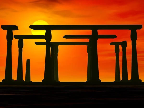 古代の日没 — ストック写真