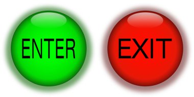 Enter exit buttons clipart