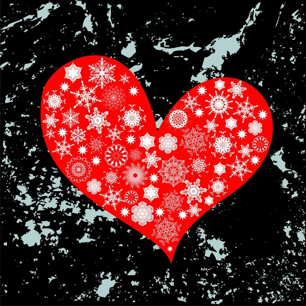 Coeur de Noël — Image vectorielle