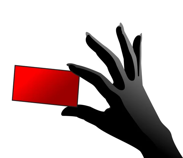 Mão com etiqueta vermelha —  Vetores de Stock