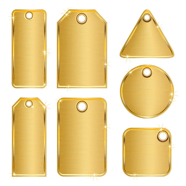 Tags gold — Stock Vector