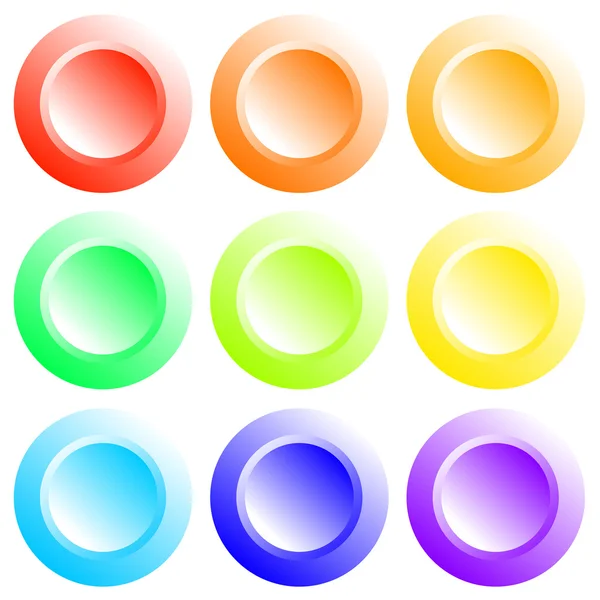 Button coloured — Stock Vector