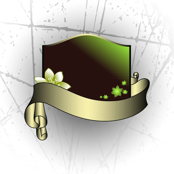 Bouclier avec ruban — Image vectorielle