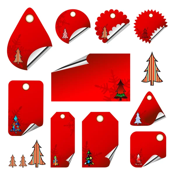 Christmas tag set — Stock Vector