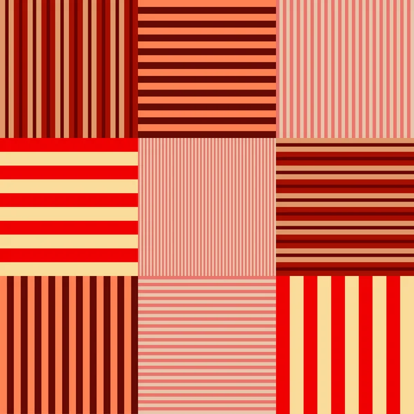 Rayé rouge sans couture — Image vectorielle