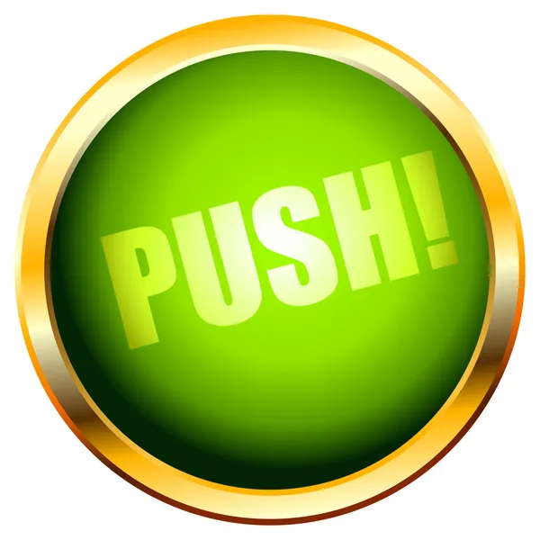 Button push — Stock Vector