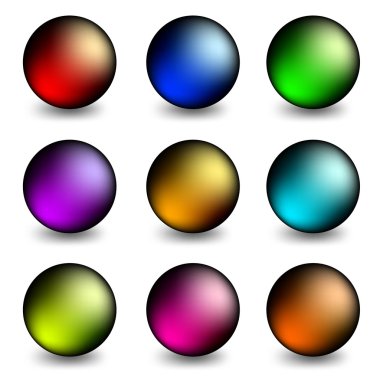 Buttons colored clipart