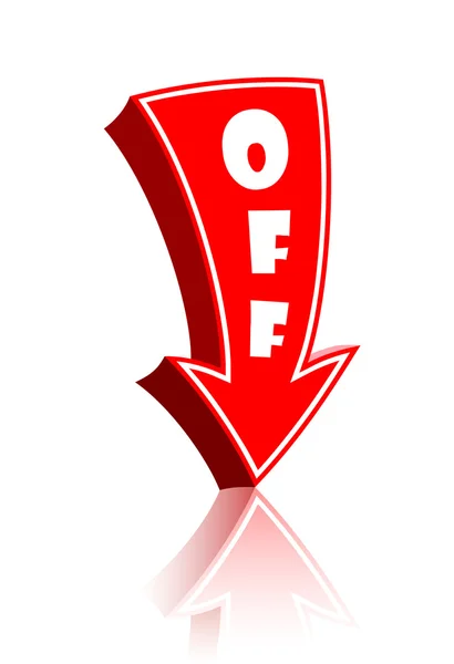 Flèche OFF — Image vectorielle