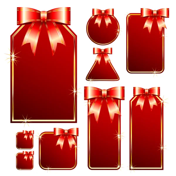 Set red tag — Stock Vector
