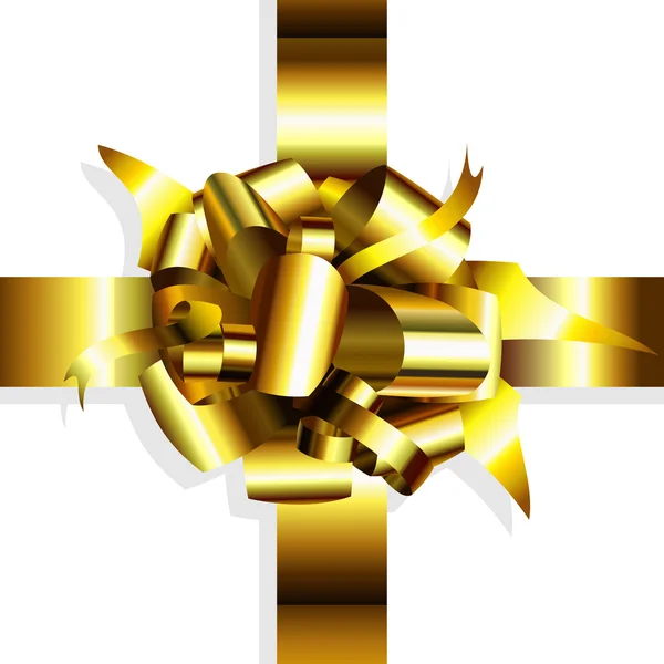 Złoty łuk dekoracyjny — Wektor stockowy