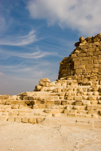 Ruins of pyramids