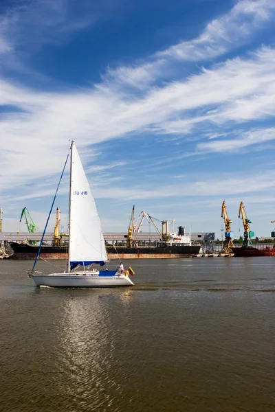 stock image Klaipeda harbour