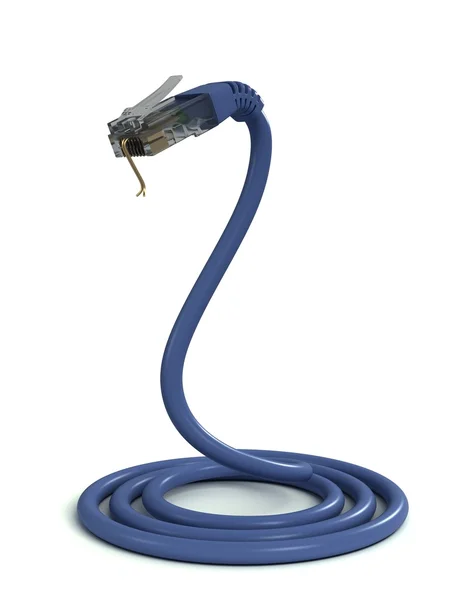 Ethernet cable - snake — Stock Photo, Image