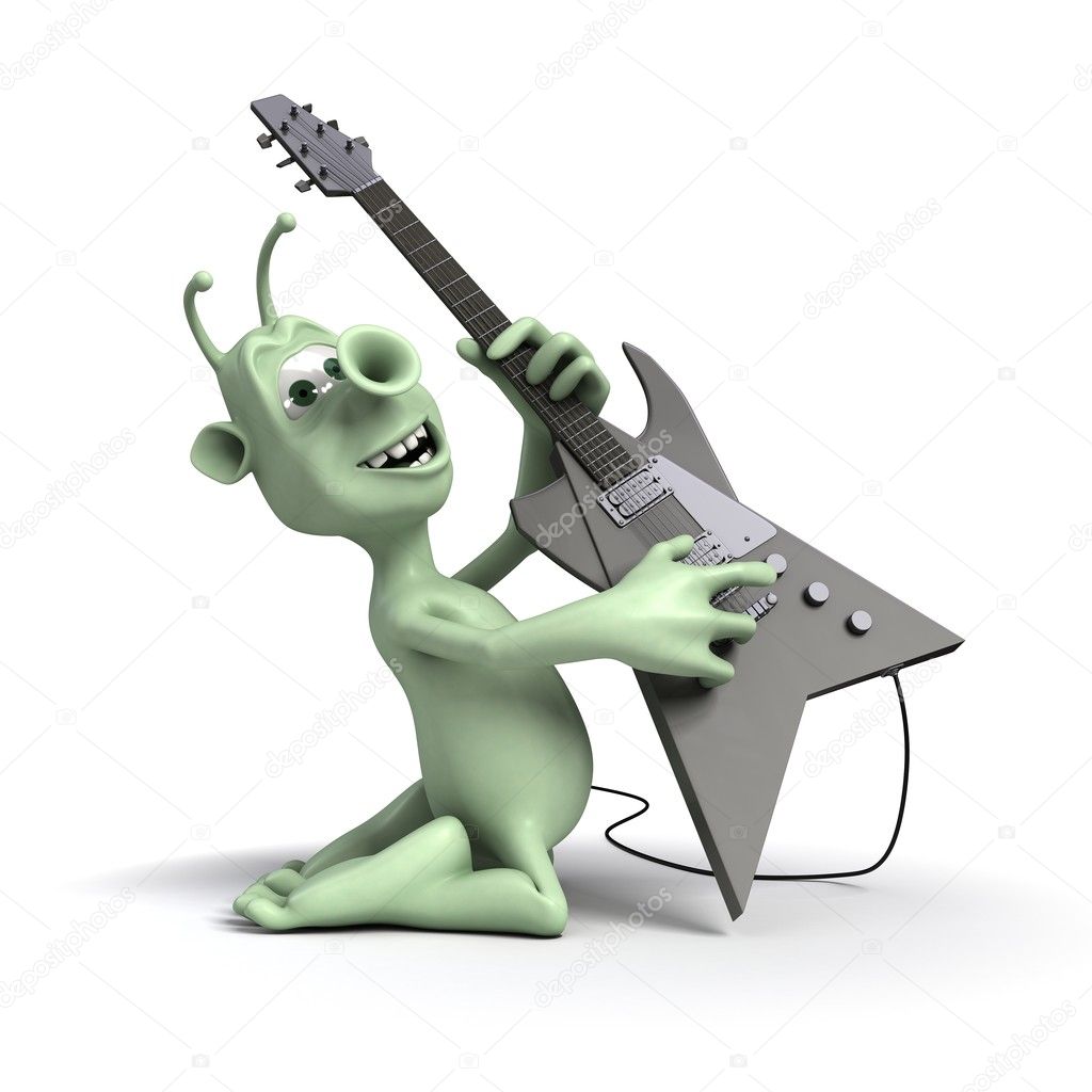 Alien guitarist