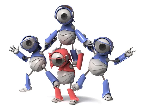 Акробаты-роботы — стоковое фото