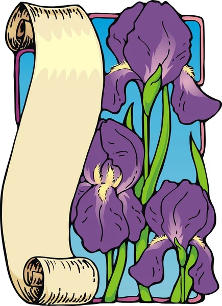 Iriss bläddra — Stock vektor