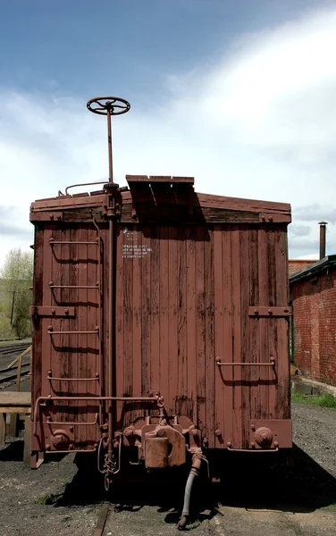 Antique wooden boxcar — Stock Photo, Image
