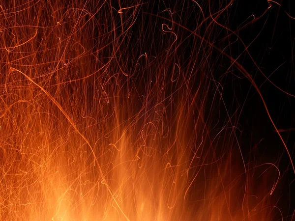 Flammor och gnistor — Stockfoto