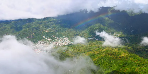 stock image Soufriere from Petit Piton