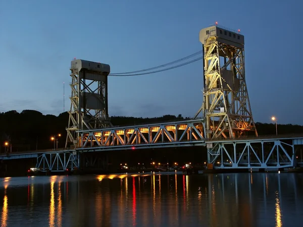 stock image Portage Lake Lift Bridge - Houghton, MI