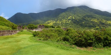 Mount Liamuiga from Brimstone Hill Fortress clipart