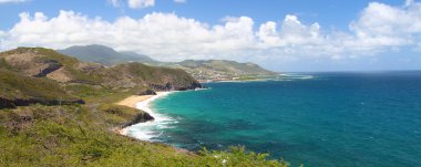 Amazing coastline of Saint Kitts clipart