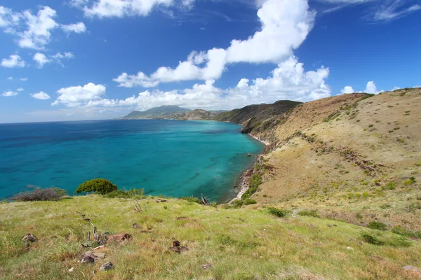 Linea costiera di Saint Kitts — Foto Stock