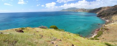 saint kitts üzerinde güzel bir plaj