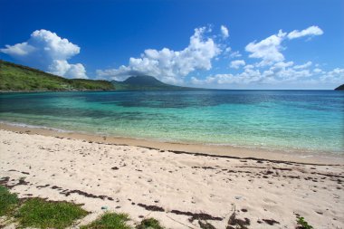 Beautiful beach on Saint Kitts clipart
