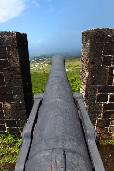 Kanone auf Schwefelhügel Festung — Stockfoto