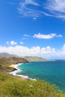 Majestic coastline of Saint Kitts clipart