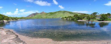 Beautiful lagoon on Saint Kitts clipart