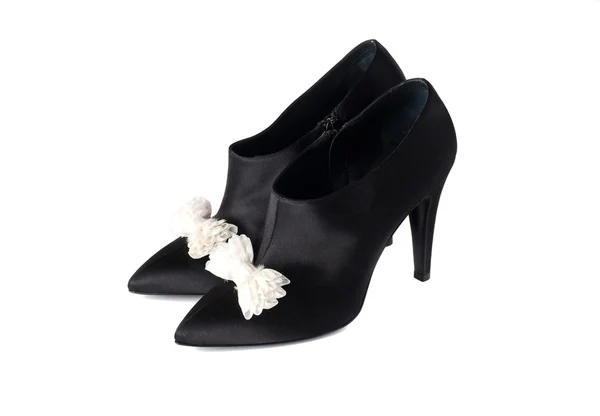 Fancy black ladys shoes — Stock Photo, Image
