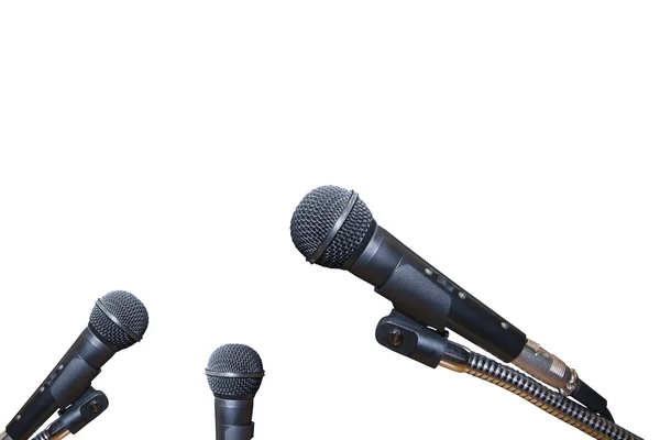 Üç mikrofonlar — Stok fotoğraf