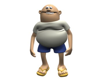 Cartoon Character Man With Belly 2 clipart