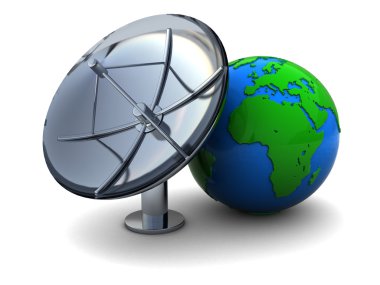 Earth and radio aerial clipart