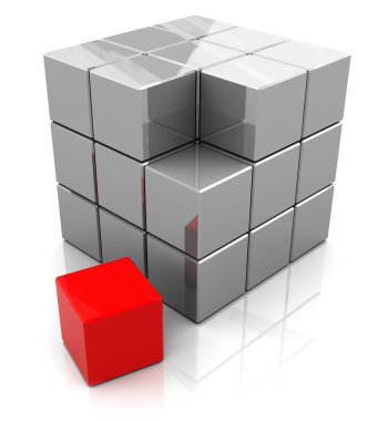 Cube structure clipart