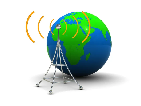 Radiodifusão global — Fotografia de Stock