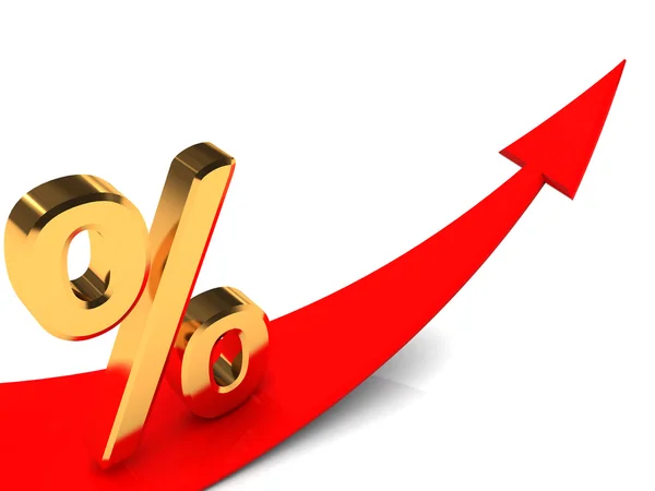 Percent grow — Stock Photo, Image