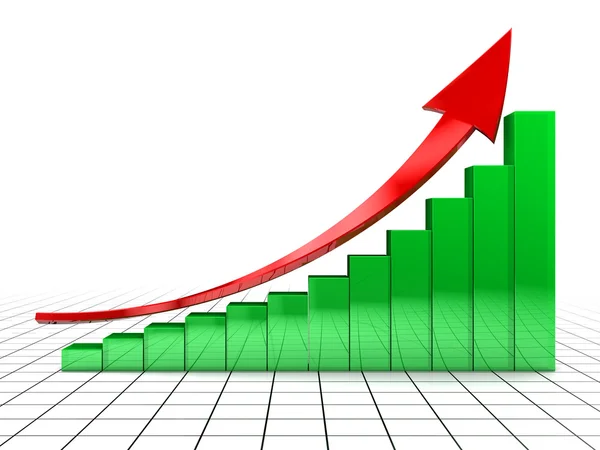 Raising charts — Stock Photo, Image