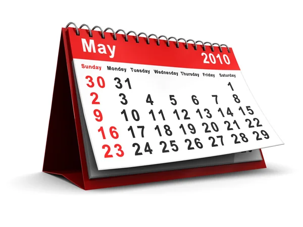 May 2010 calendar — Stock Photo, Image