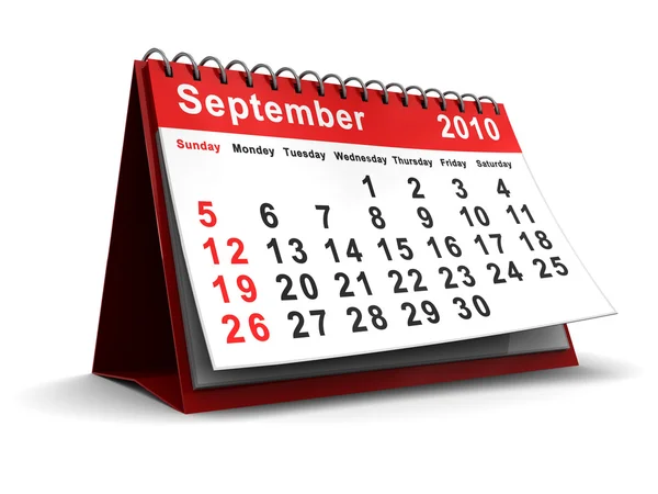 stock image September 2010 calendar