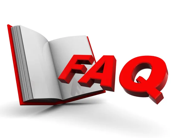 FAQ boek — Stockfoto