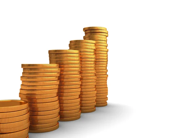 Coins stacks — Stock Photo, Image