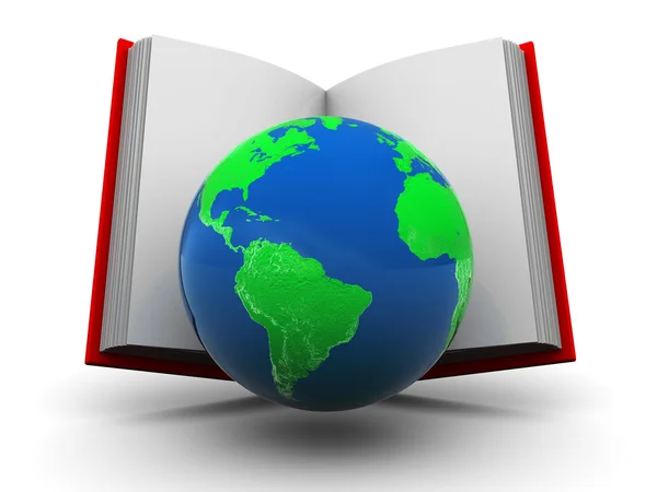 World in book — Stock Photo, Image
