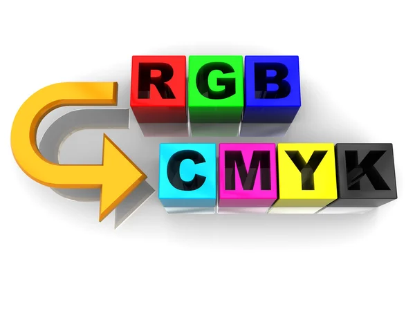 Conversione da Rgb a cmyk — Foto Stock