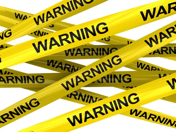Ленты предупреждения — стоковое фото
